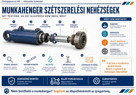 Ha a munkahenger nem engedi magát szétszedni